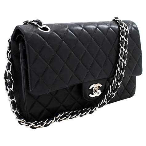 chanel handbag black chain|chanel black quilted flap bag.